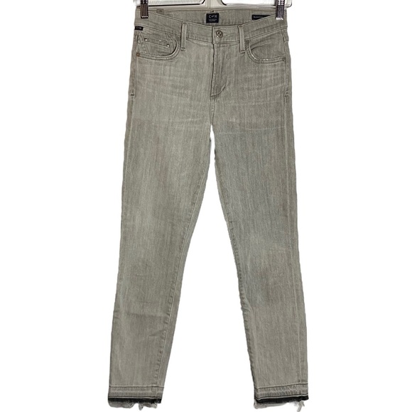 Citizens of Humanity Rocket High Rise Crop Skinny Jeans Sunbaked Gray Stretch 25 - Picture 1 of 16